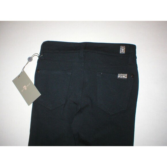 New Girls Jeans The Skinny 7 for all mankind NWT Leggings Black Pants Rayon 7 - Picture 1 of 4